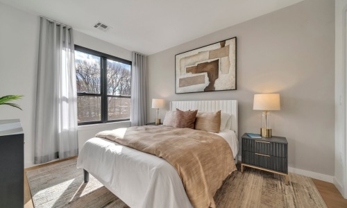 Generous bedroom offerings to fit every family Bedroom with natural lighting and high ceilings